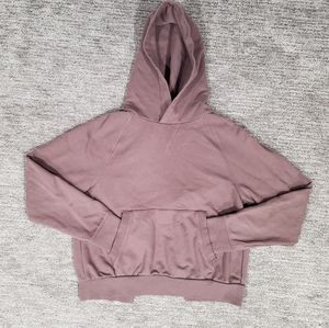Athleta Medium Mauve Open Back Hooded Sweatshirt